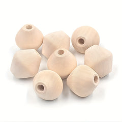 5pcs Large Hole Rhombus Wooden Beads Tassel Bag Accessories