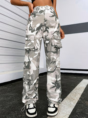 Camo Cargo Pants Sports Jogger Pants Women's Activewear