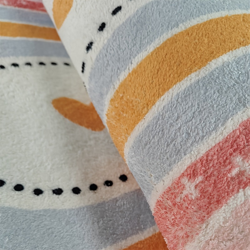 Soft Oval Long Strip Bedside Mat Cashmere Floor Mat