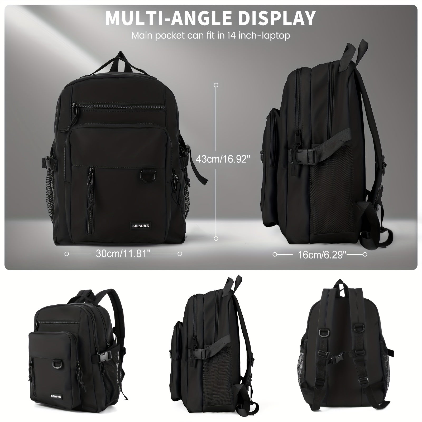 Large Capacity Preppy Backpack for Students Teens Girls