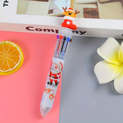 4pcs Christmas Bullet Tip Pens w/ Twistable Refills 10 Options Red Green Yellow