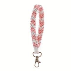 Wrist Strap Keychain Cross Weave Holder Men Women