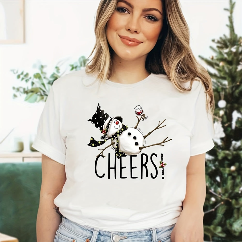 Christmas Snowman Iron On Decal Heat Transfer Stickers Women Girl DIY