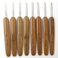 Bamboo Handle Crochet Hook Tool Kit for DIY Knitting Needles