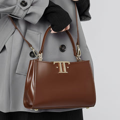 Stylish Women's Crossbody Bag with Golden Tone Hardware