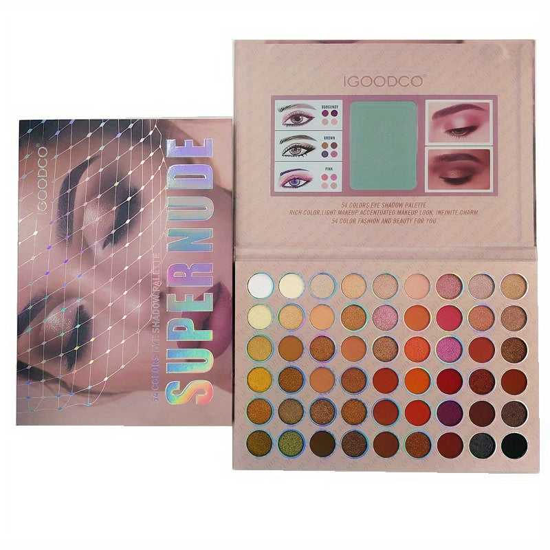 54 Colors Eyeshadow Palette Pearly Matte Earth Tone Ladies Eyeshadow