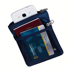 Travel Shoulder Bag for Passport Protection with Zipper - Lightweight & Durable