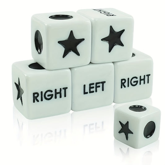 6pcs Dice For Left Right Center Game Board Games Accessories