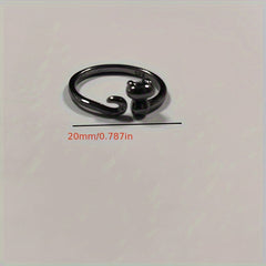 2pcs Open Crochet Ring for Finger Knitting Tools Kitten Knitting Jewelry