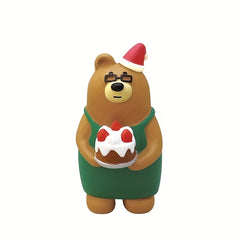 Christmas Cat Tree Cake Bear Resin Ornament Home Decor