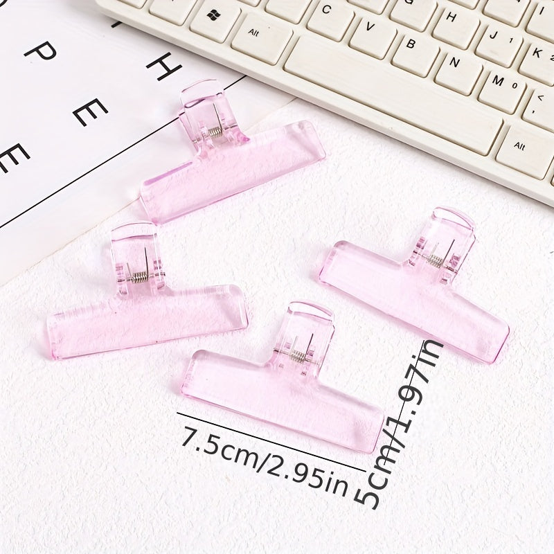 Transparent Long Tail Clip Stationery Acrylic Storage Clip