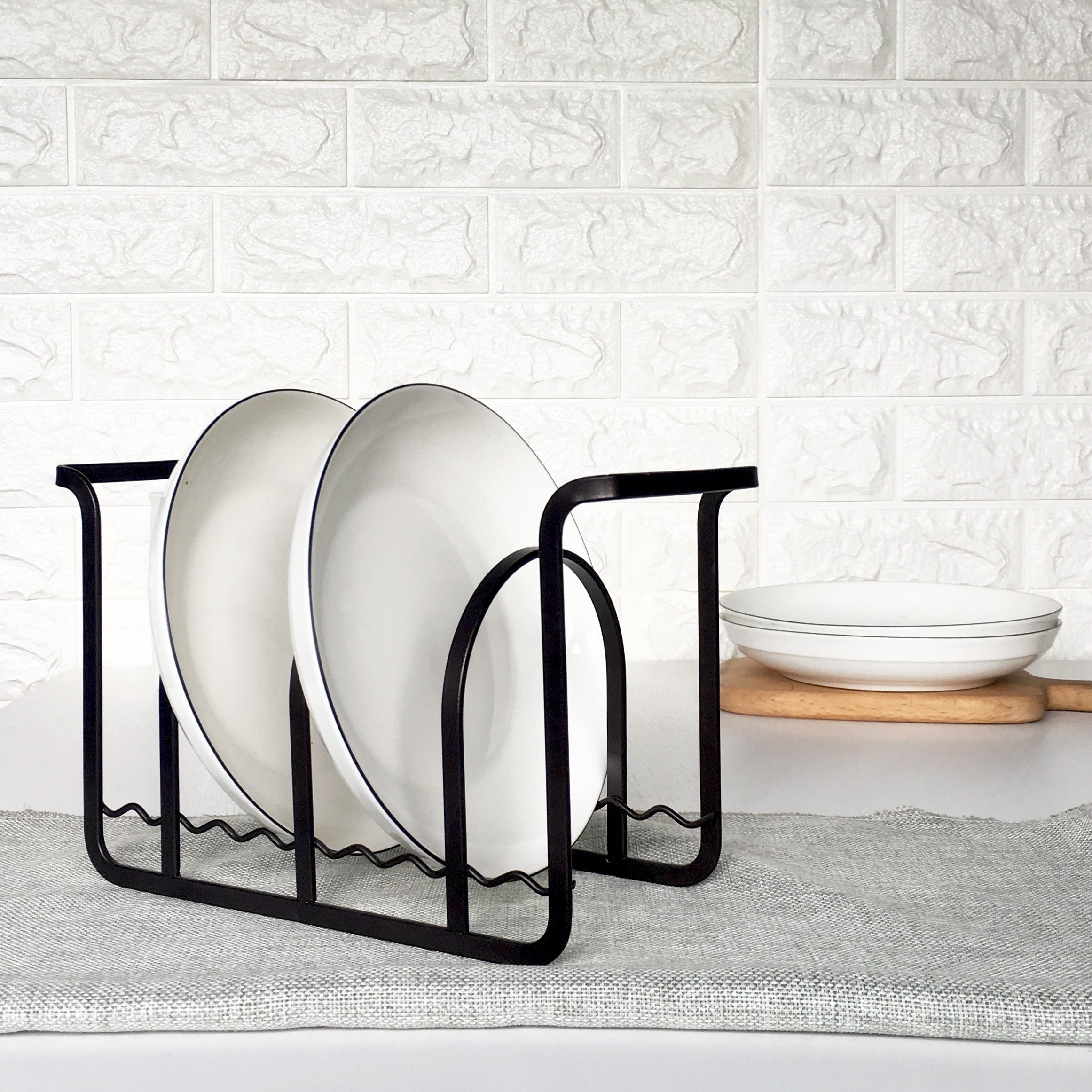 Kitchen Plate Rack Shelf Countertop Dish Rack Household Bowl Plate Storage