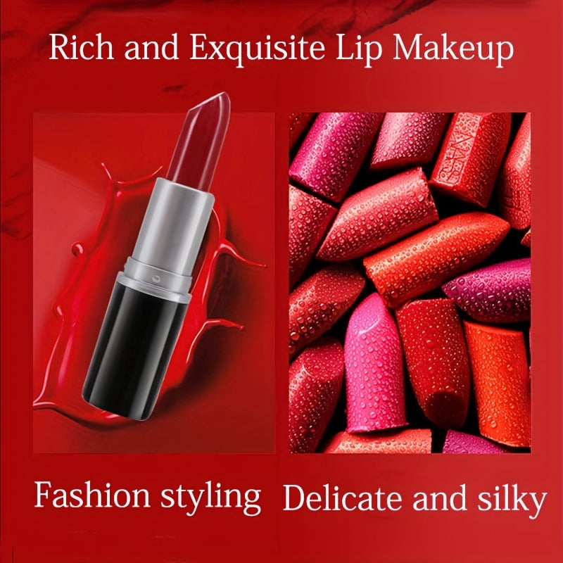 Silky Soft Cream Lipstick Nude Matte Moisturizing Sexy Smooth Lip Makeup