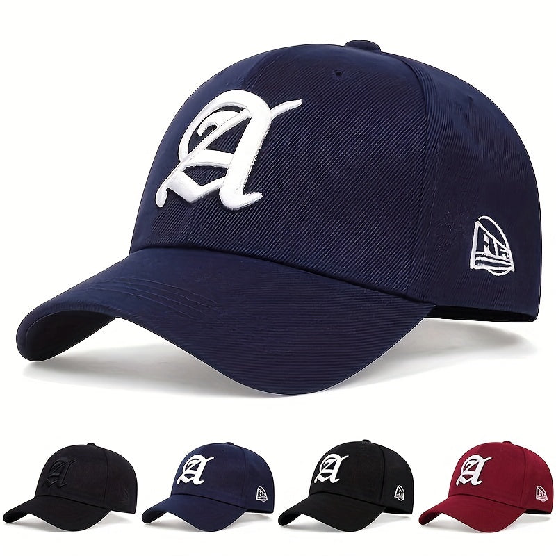 Gothic A Embroidery Baseball Cap Unisex Sun Hats Lightweight Dad Hat