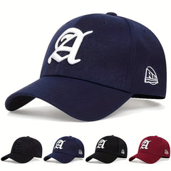Gothic A Embroidery Baseball Cap Unisex Sun Hats Lightweight Dad Hat