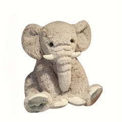 Soft Plush Elephant Toy Beige & Stuffed Animal for Kids' Room Decor or Gift