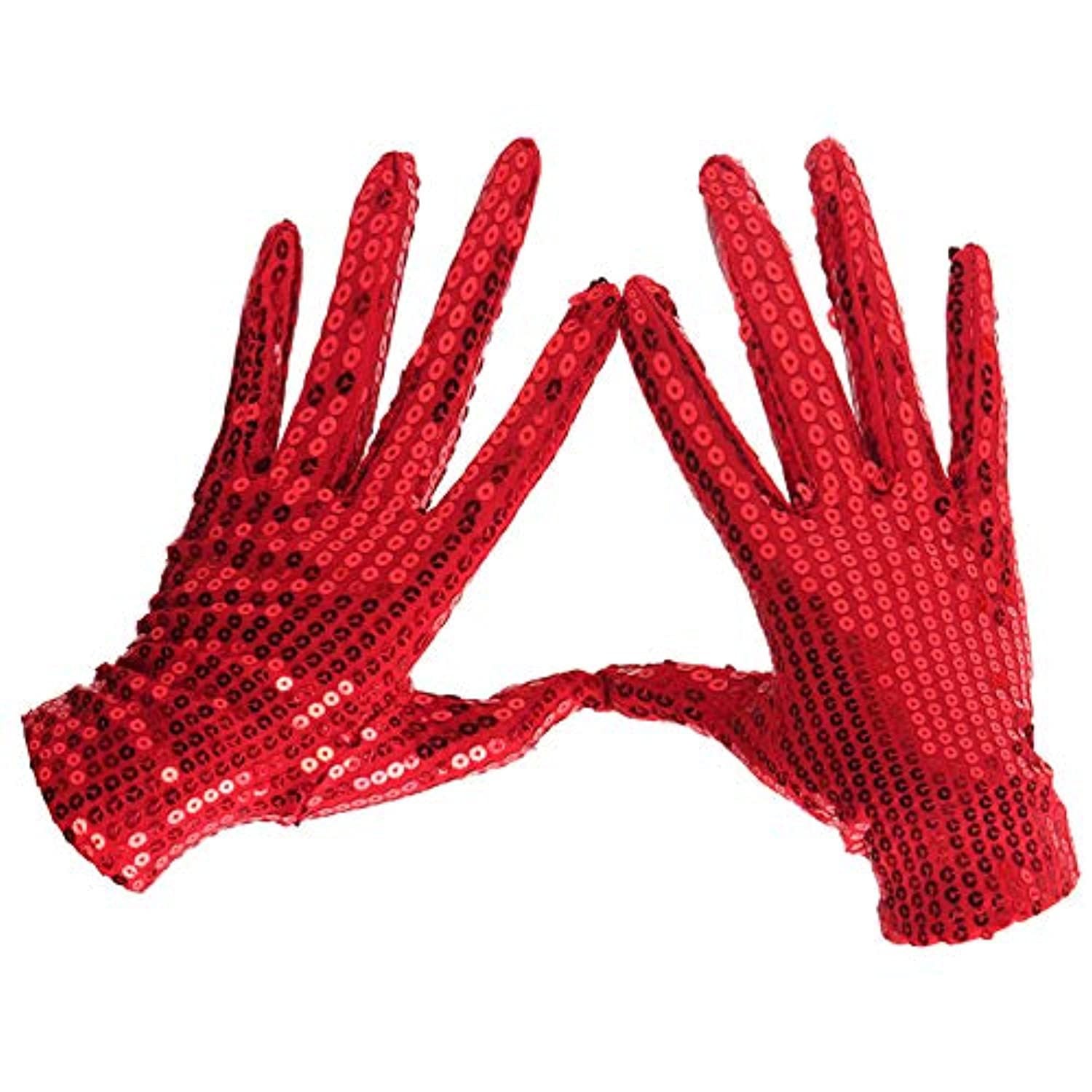 Sequin Wrist Gloves Sparkle Dance Party Mittens Women Warm Winter