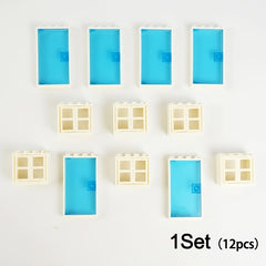 Building Blocks Window and Door Set for Castle Gate City House