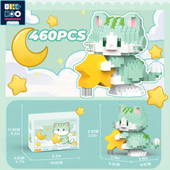 UKBOO Cat Building Blocks Animal Series DIY Micro Block Toy Anime Cartoon Model