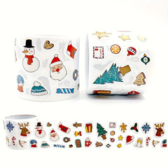 300 Christmas Gift Paper Stickers Cartoon Snowman Elk Navidad Decorations