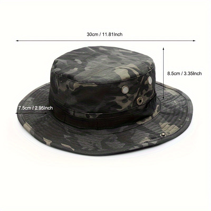 Adjustable Wide Brim Bucket Hat for Fishing Hiking