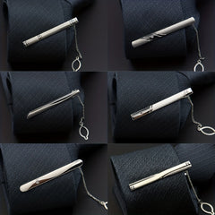 Men's Tie Clip Silvery Business Collar Clip
