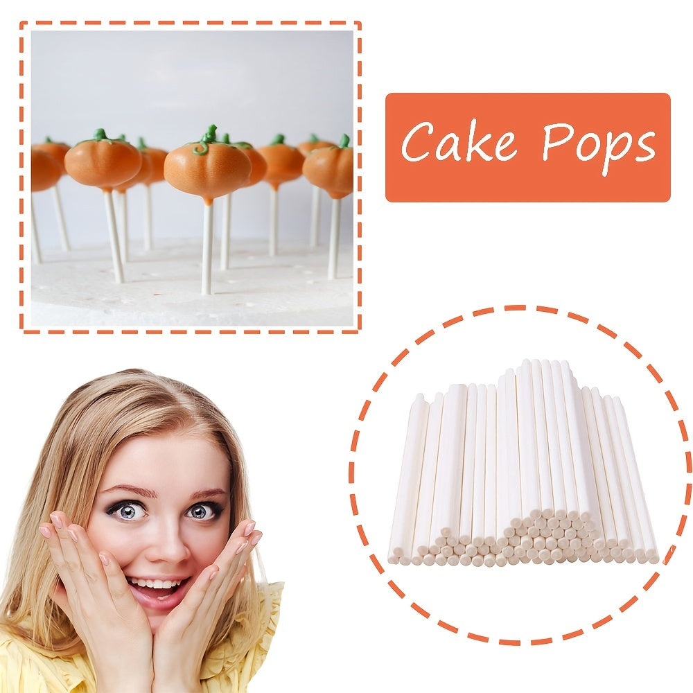 100pcs 4 Inch Lollipop Sticks Cake Pops Making Tools Paper Treat Stick