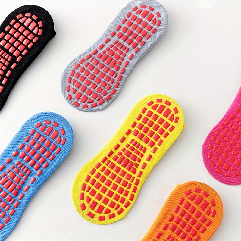 4 Pairs Summer Mesh Trampoline Socks Non Slip Breathable Yoga Pilates