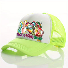 Summer Multicolor Hat Juice Print Men's Peaked Cap Street Sunshade