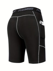 Men's Quick Dry Compression Shorts With Pocket for Basketball Running