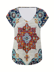 Floral Print V-Neck Tank Top for Women