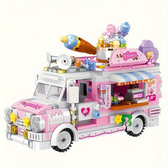 591pcs Dessert Truck Street Scene Building Blocks Halloween Christmas Gift