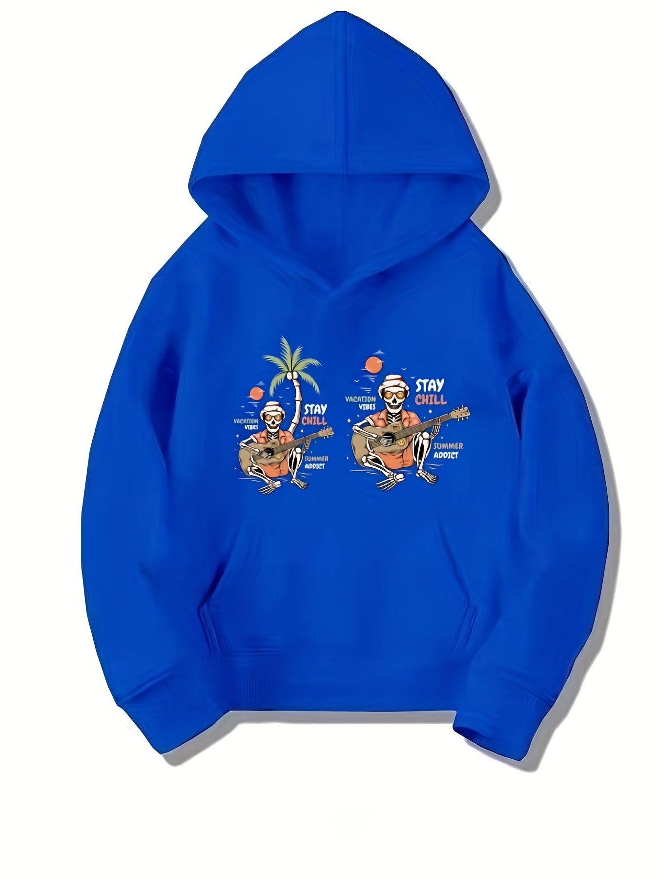 Guitar Skeletons Pattern Hoodie for Girls Halloween Party