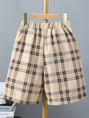 Boys Plaid Shorts Summer Kids Clothes