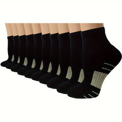 Men's Mid Crew Sport Socks - Sweat Absorbing Nylon Blend - Comfy & Breathable
