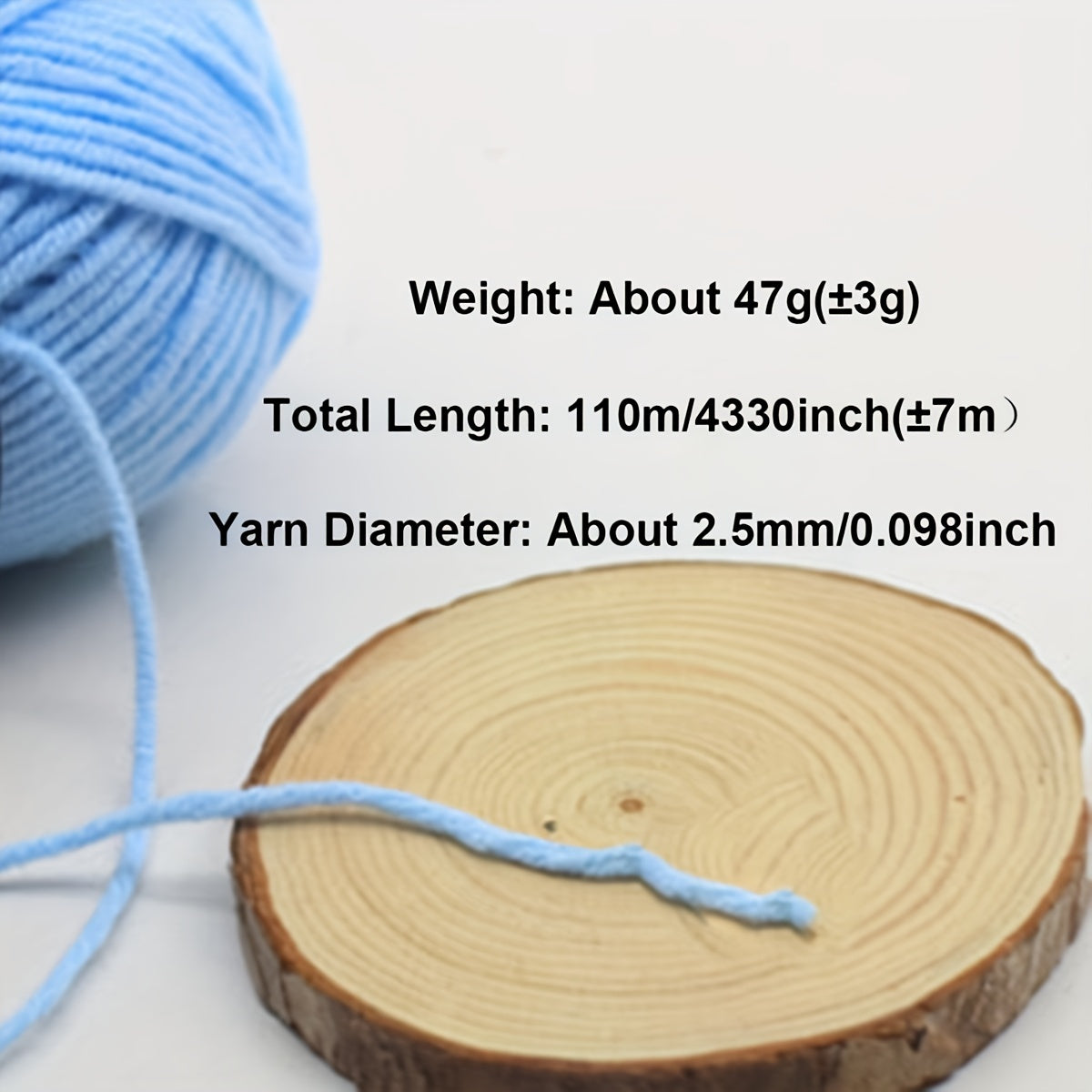 Acrylic Rayon 4ply Milk Yarn Hand Knitting Crochet Worsted 110m 47g