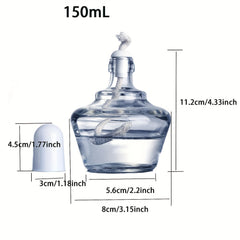 Glass Alcohol Lamp 150mL + 5 Replacement Wicks Lab School Chemical Heating