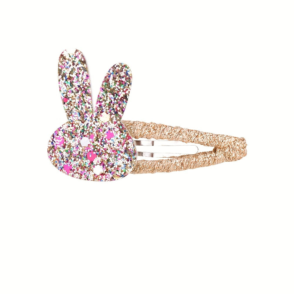 12pcs Rabbit Ears Hair Clip Mixed Hair Side Clip Baby Girls Hair Accessories