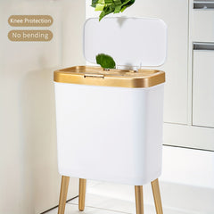 15L Press Trash Can Anti-Odor Large Capacity Bin