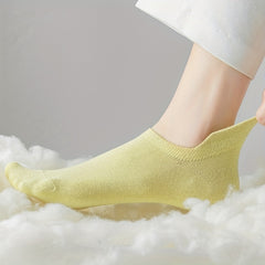 10 Pairs Solid Ankle Socks Soft & Lightweight Low Cut Sports Socks Women's