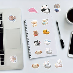 50pcs Cartoon Animals Graffiti Stickers For Various Uses