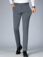 Men's Classic Formal Dress Pants Solid Stretch Business