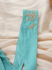 Girls Embroidered Straps Overalls Skirt Elastic Waist