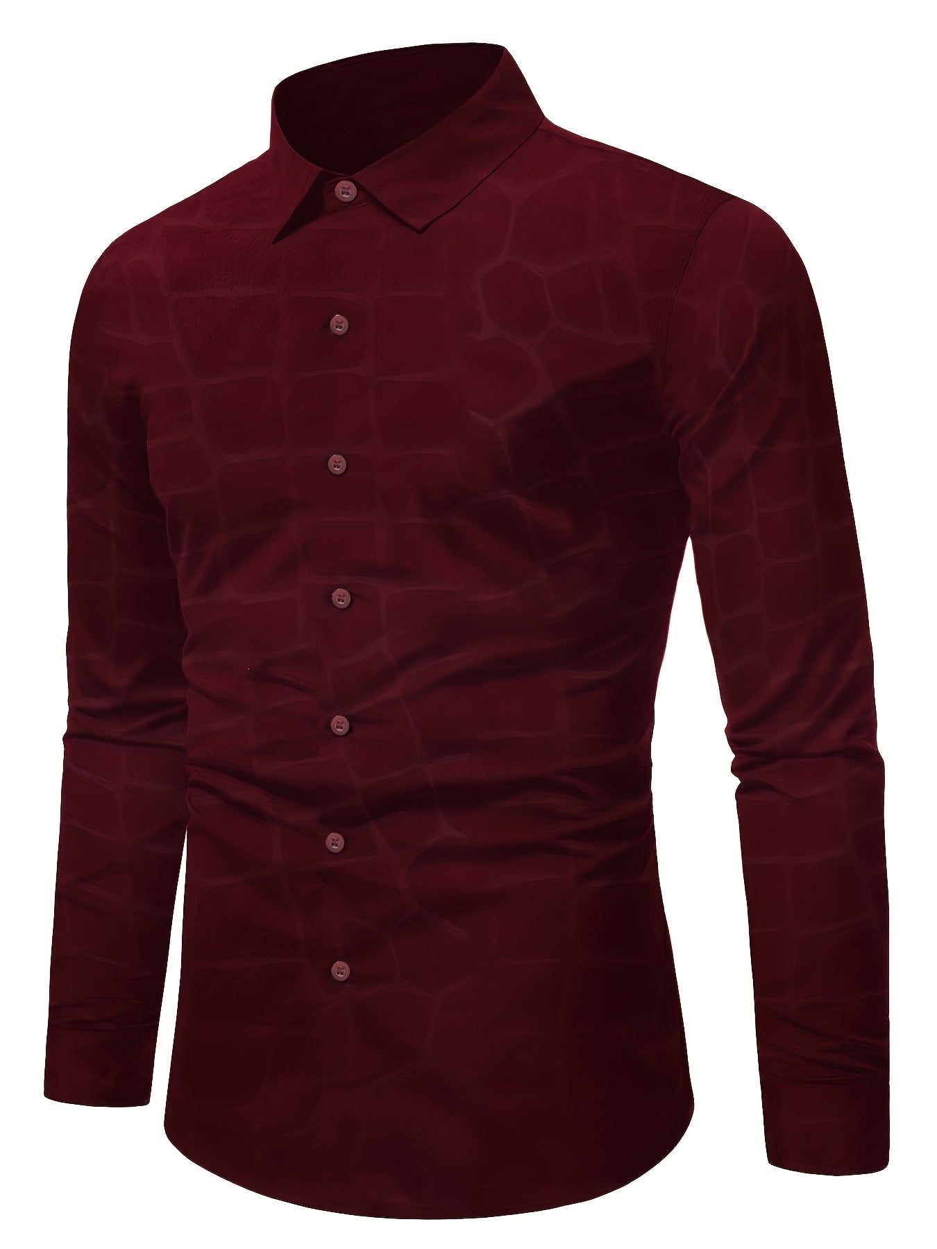 Geometric Long Sleeve Shirt for Men