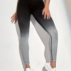 Gradient High Waist Yoga Leggings Fitness Workout Slim Fit Pants