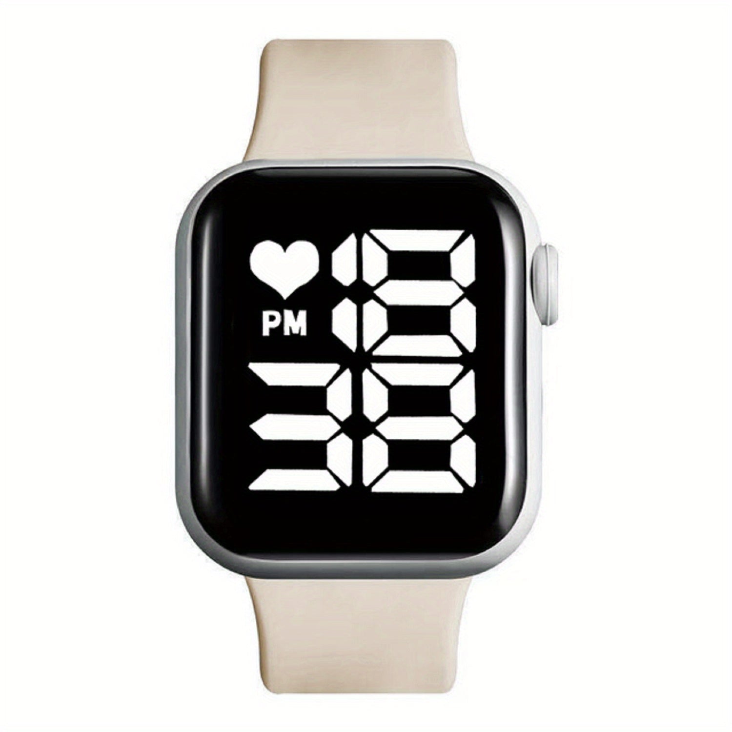 LED Screen Electronic Watch With Silicone Band Boys Girls Gift