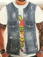 Men's Printed Casual Street Style Tee Shirt