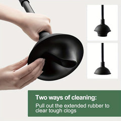 Toilet Plunger & Brush Set with Stand for Bathroom Cleaning