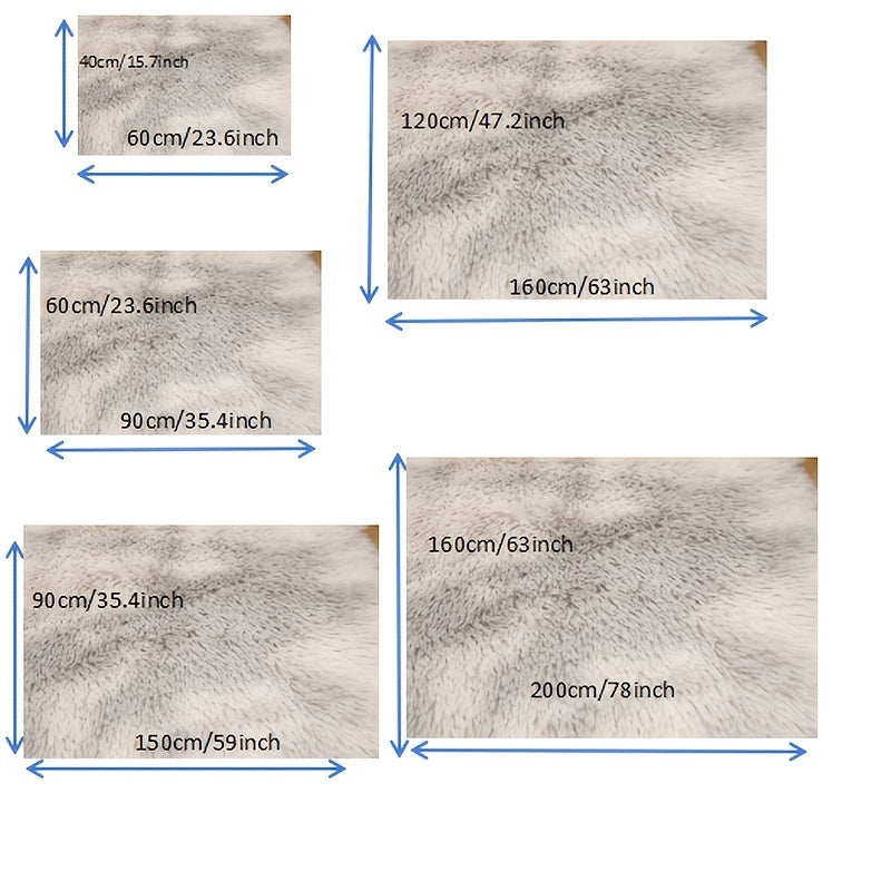Luxurious Silk Fur Rug for Bedroom and Living Room