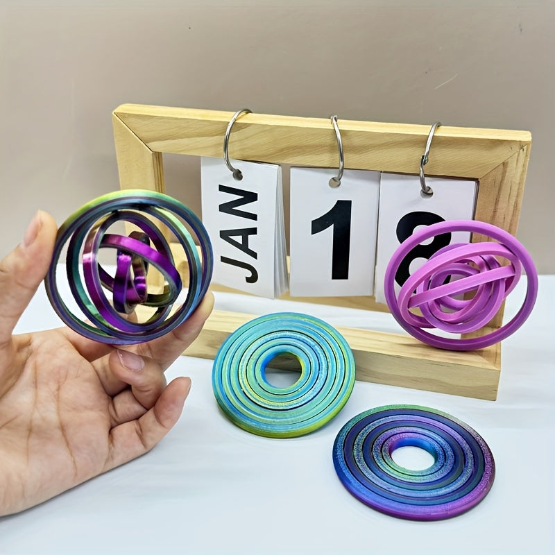 Colorful Rotating Ring Stress Reliever for Home Office Camping